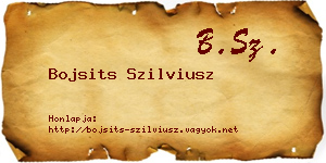 Bojsits Szilviusz névjegykártya